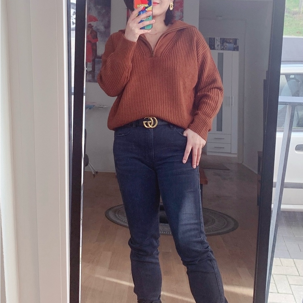 Nili Lotan Brown High-Neck Sweater - Picture 6 of 7